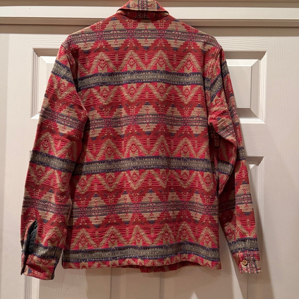 J Crew Med Multicolor Patterned Shirt Jacket in exc condition - Picture 4 of 6
